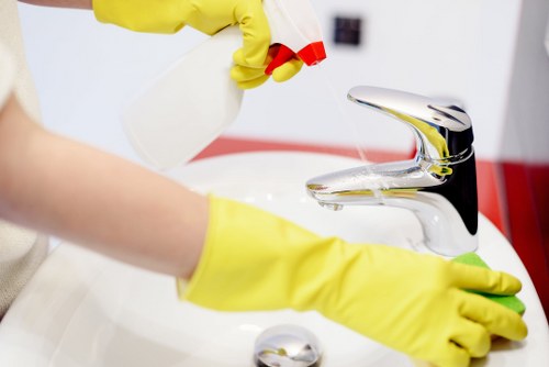 Detailed post-construction cleaning of kitchen surfaces in Croydon