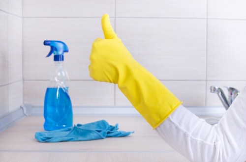 Carpet cleaning team following a professional health and safety policy
