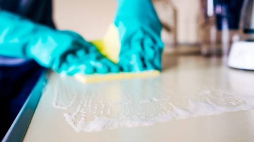 Safe use of cleaning solutions during professional carpet cleaning